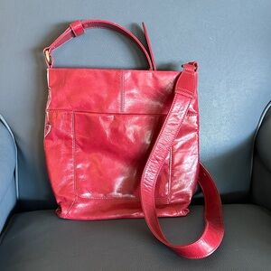 Red Leather Medium Crossbody
